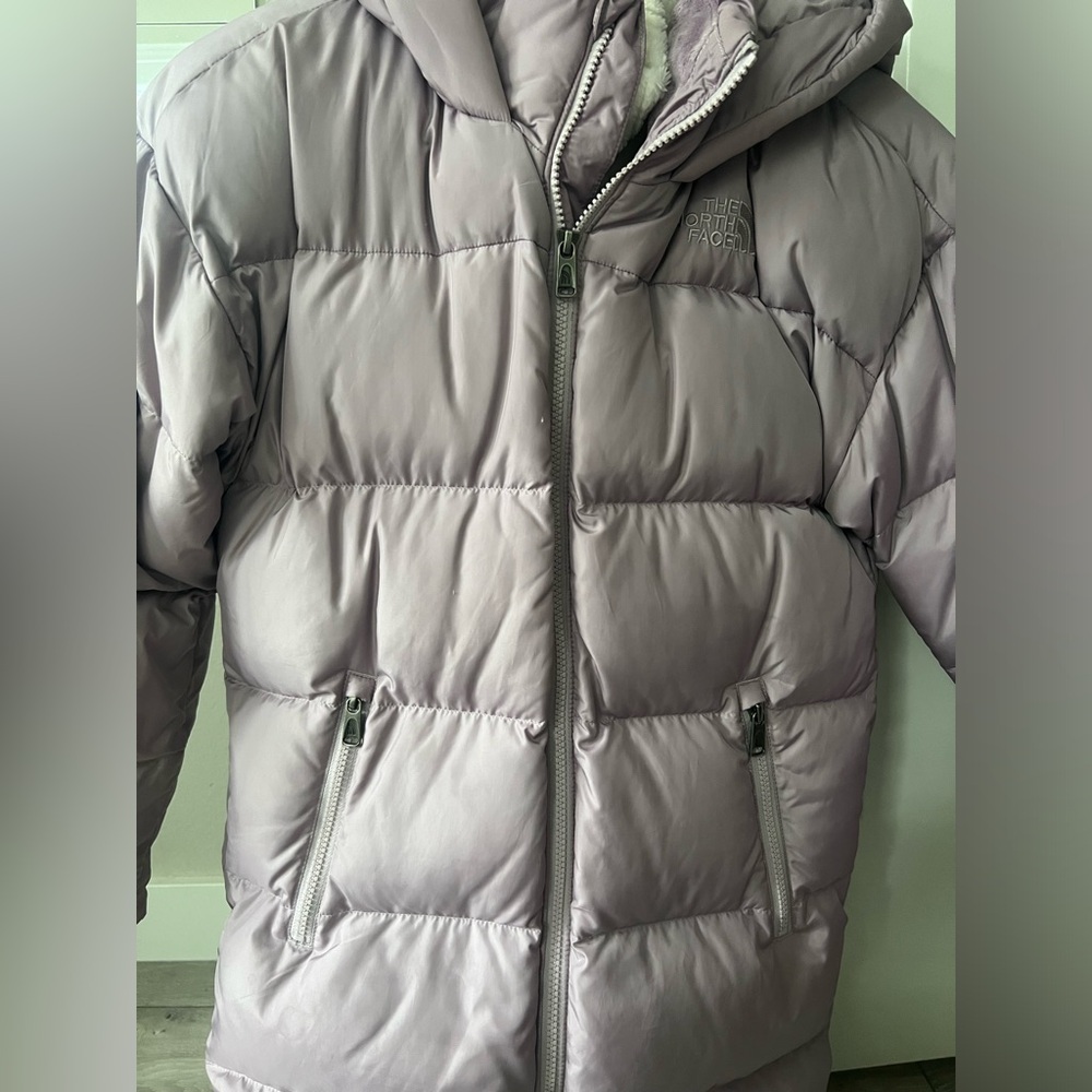 The North Face Metallic Purple Puffer Jacket